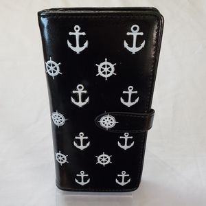 Anchor Wallet - Black Vegan Leather NWT - Shagwear